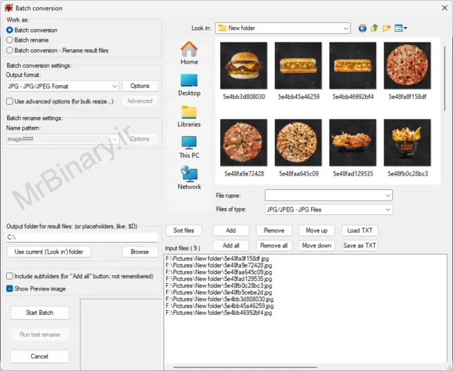 IrfanView - Compress Images