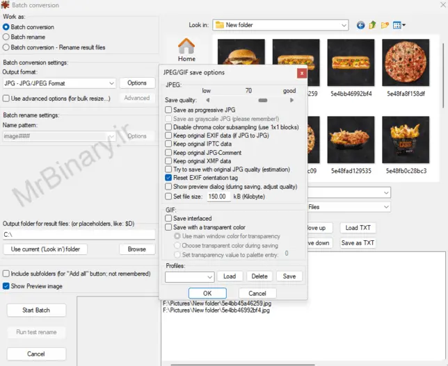 IrfanView - Options